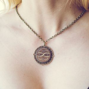 Polyamory double sided pendant