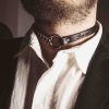 Leather Choker with Personalization "Devotion"