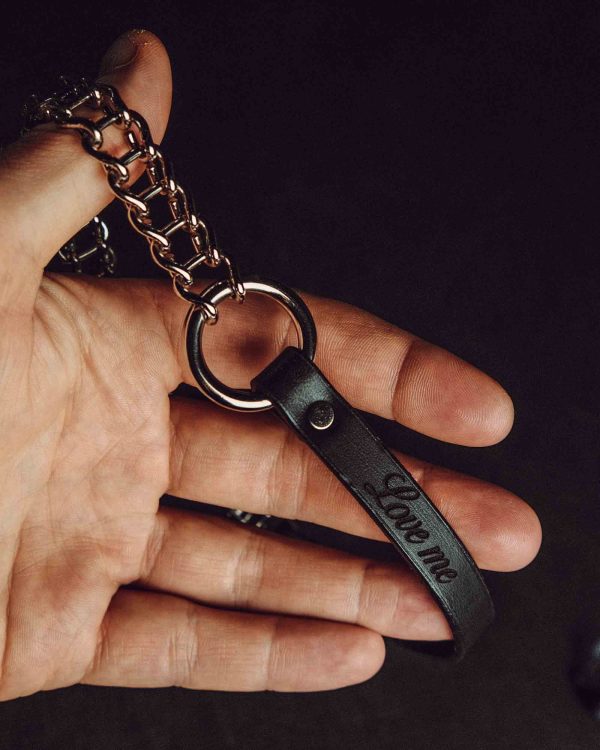 Leather Choker with Personalization "Devotion"