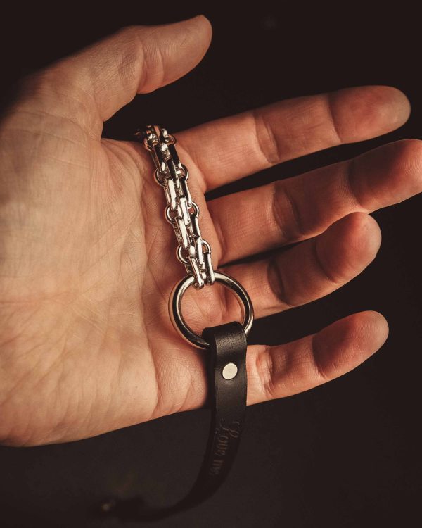 Leather Choker with Personalization "Devotion"