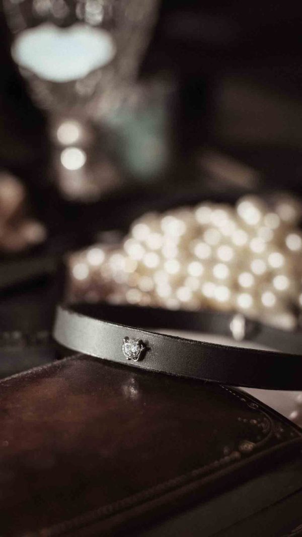 Leather Choker with Personalization "Temptation"