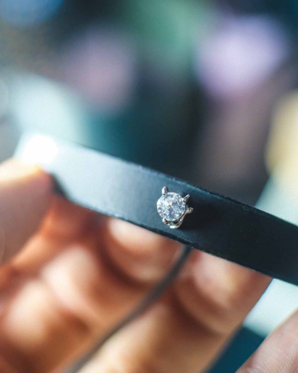 Leather Choker with Personalization "Temptation"