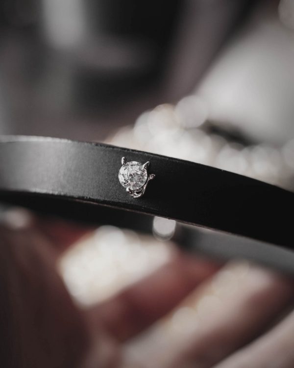 Leather Choker with Personalization "Temptation"
