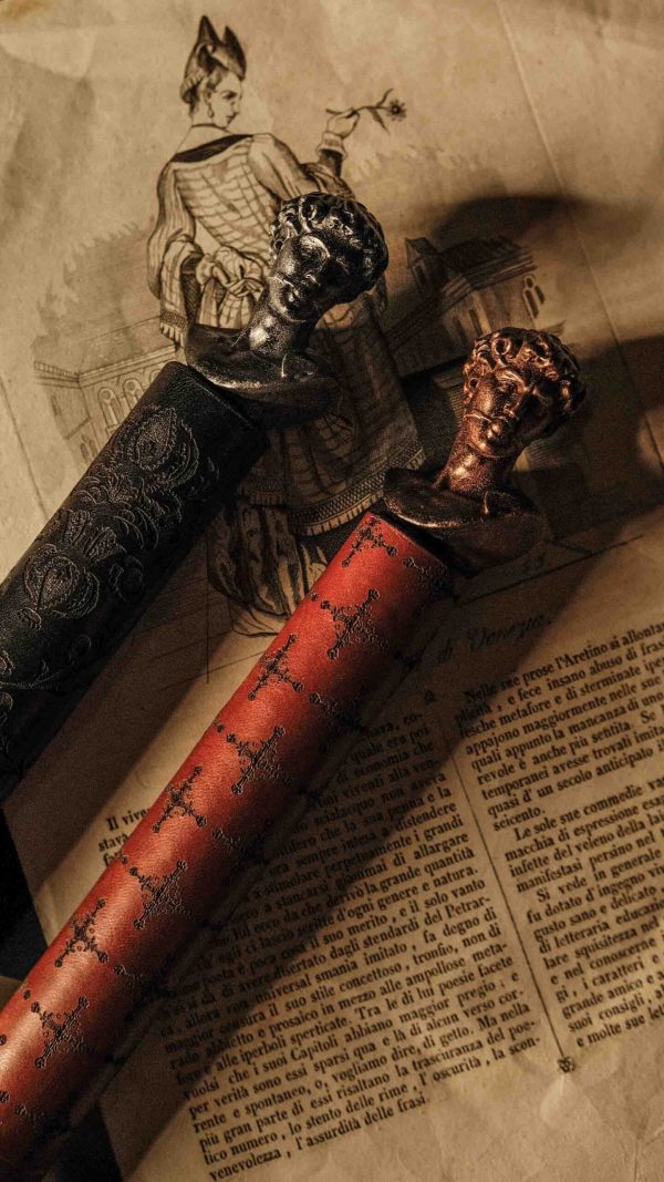 Leather Whip with David by La Cortigiana