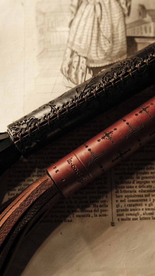 Leather Whip with David by La Cortigiana