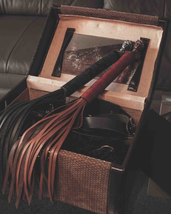 Leather Whip with David by La Cortigiana