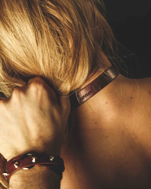 Lockable Leather Choker by La Cortigiana