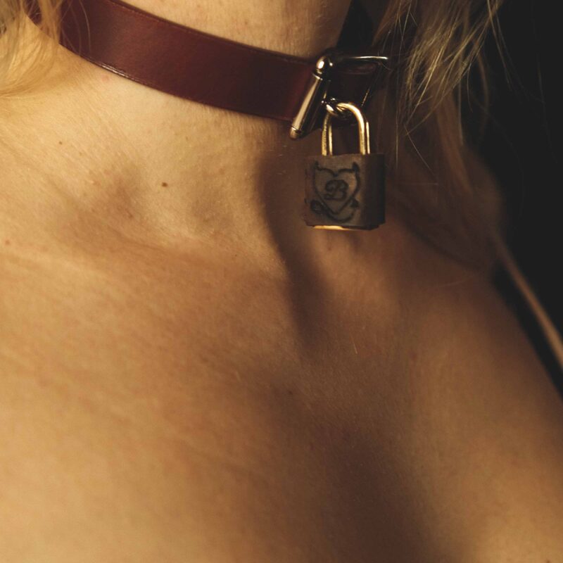 Lockable Leather Choker