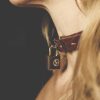 Lockable Leather Choker by La Cortigiana