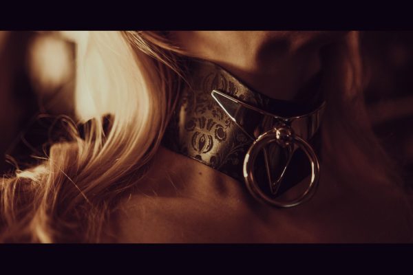 Leather choker by La Cortigiana