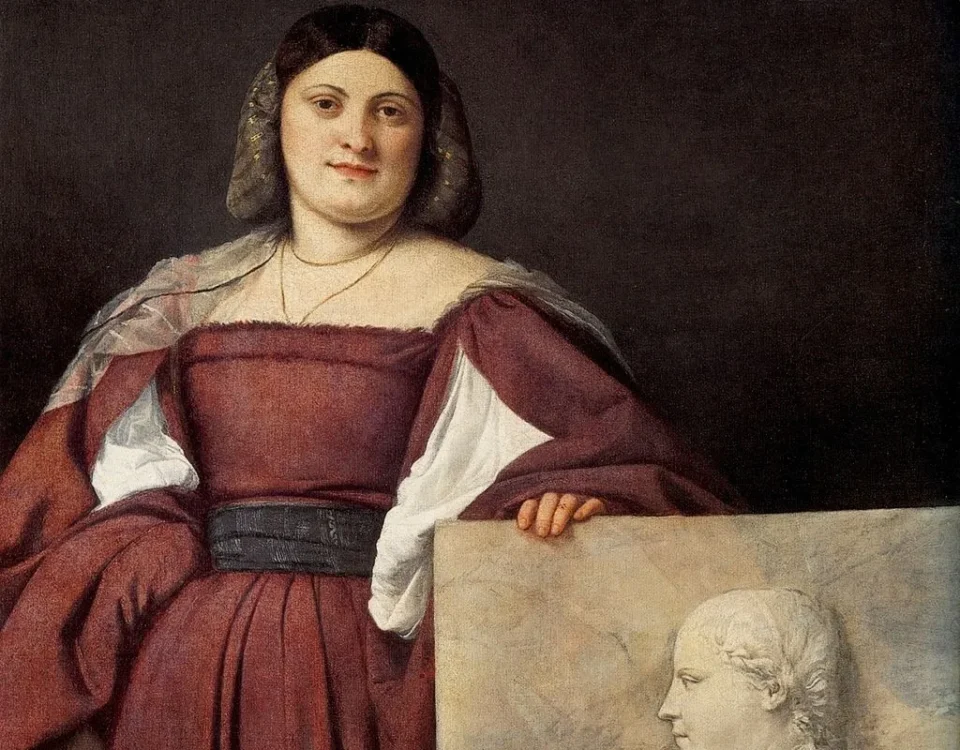 La Schiavona ('the woman from Dalmatia'), also known as Portrait of a Lady, is a 1510–1512 portrait by Titian