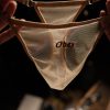 Sheer Mesh Men’s Thong with Personalized Embroidery