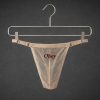 Sheer Mesh Men’s Thong with Personalized Embroidery