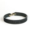 Minimal Leather Bracelet with Secret Inner Engraving