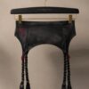 Atelier Garter handmade black satin accessory on La Cortigiana hanger