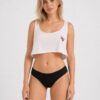 Hotwife embroidered crop top front view