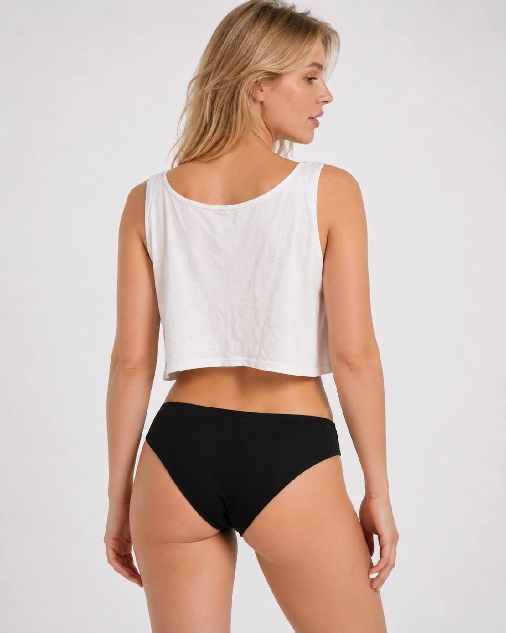 Hotwife geborduurde crop top, achterkant