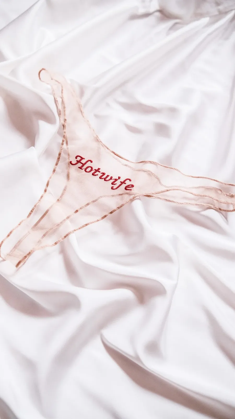 Hotwife embroidered panties handmade in Italy