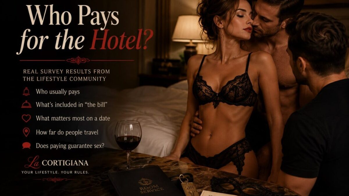 Lifestyle hotel date with a couple and single man for La Cortigiana article about who pays for the hotel