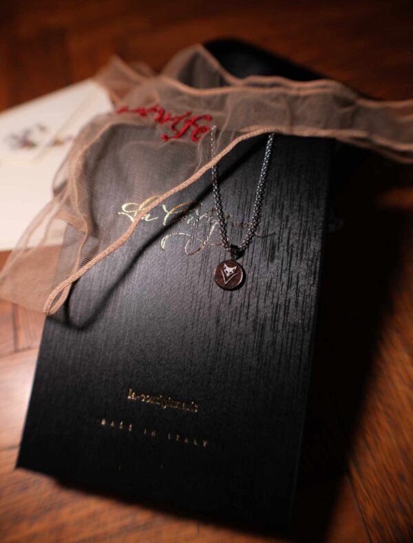 La Cortigiana gift box with personalized sheer panties and private symbol styling